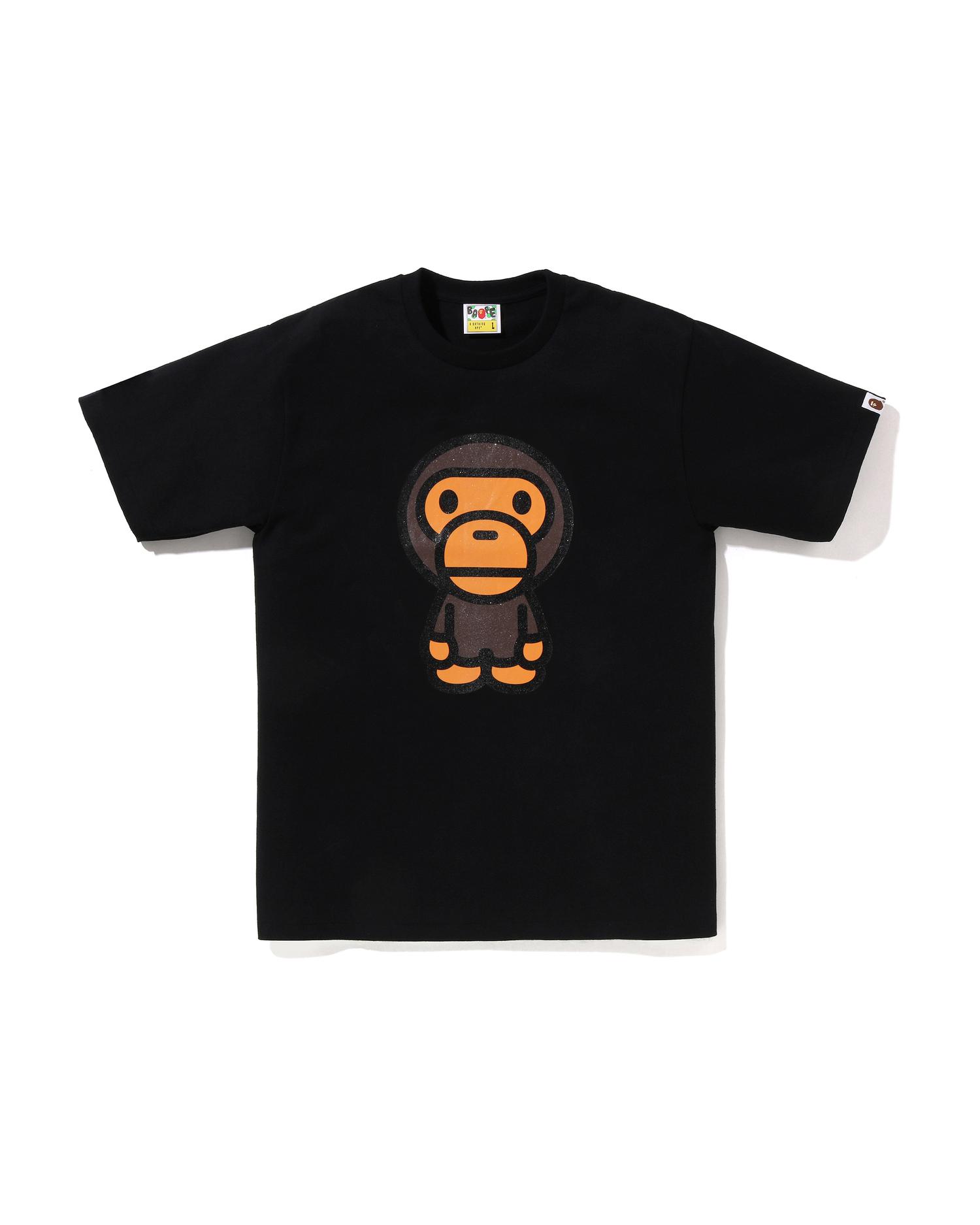 Glitter Big Baby Milo Tee by BAPE