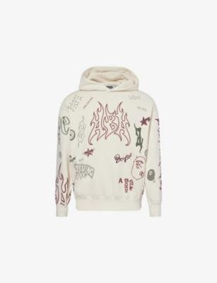 Graphic-Print Long-Sleeve Cotton-Jersey Hoody by BAPE