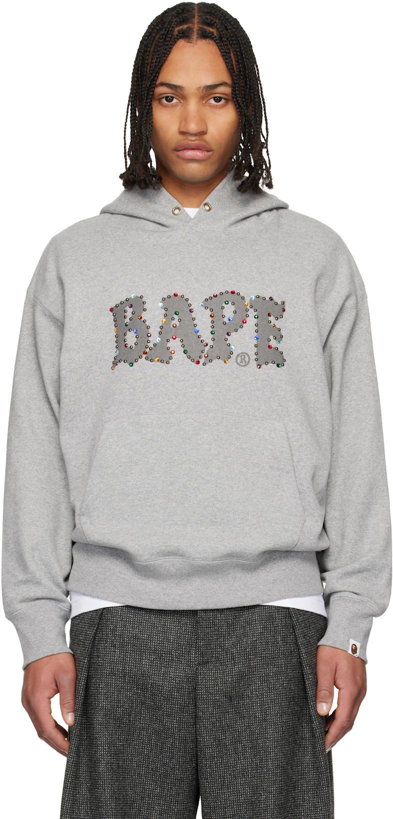 Gray Color Stone Hoodie by BAPE