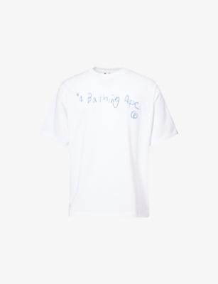 Hand-Drawn Logo-Print Cotton-Jersey T-Shirt by BAPE