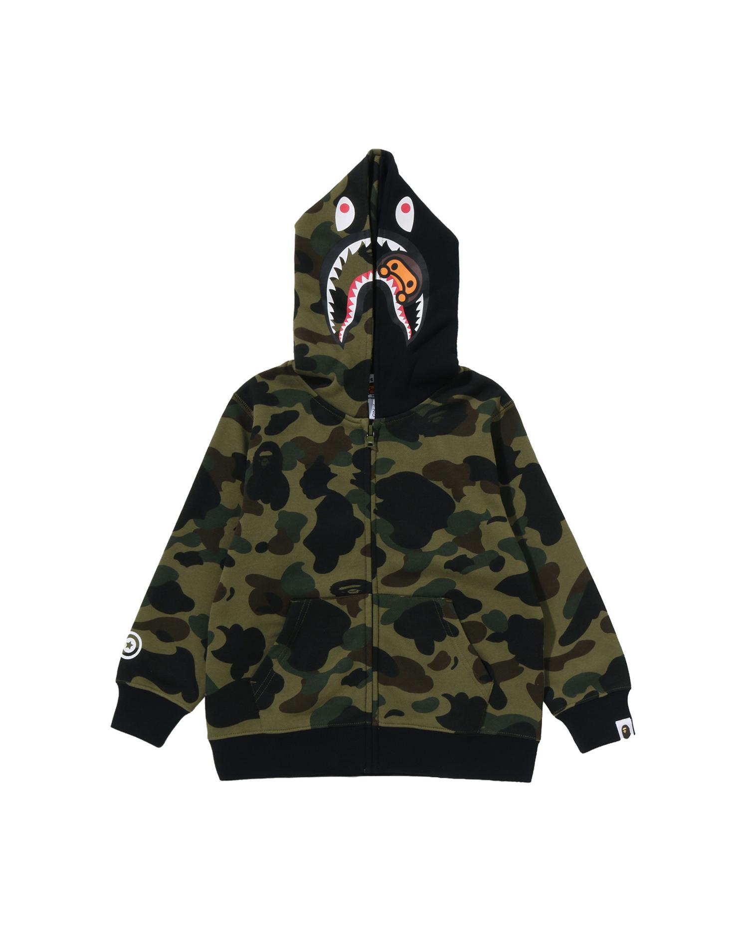 Kids 1st Camo Milo Shark Zip Hoodie by BAPE