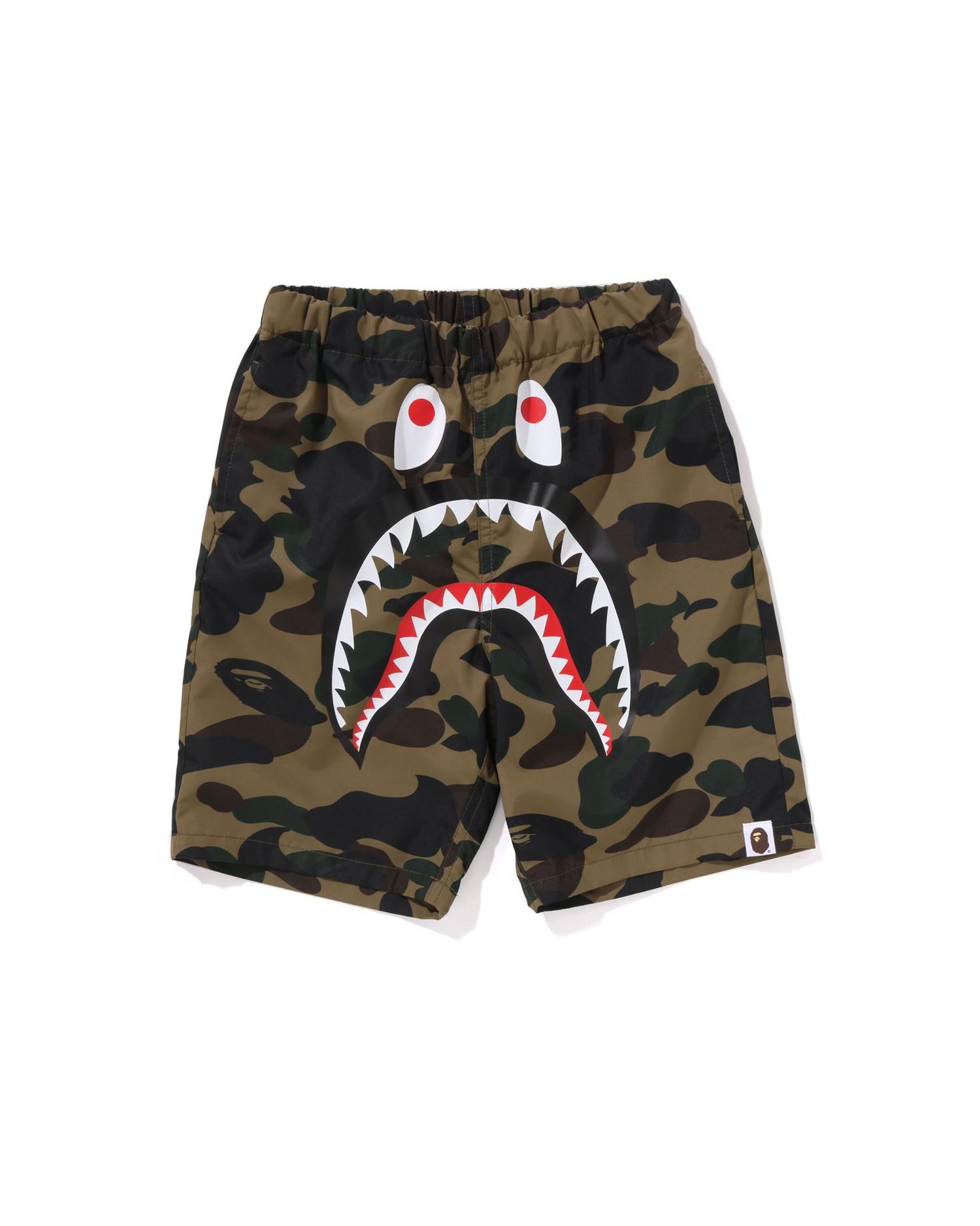 Kids 1st Camo Shark Beach Shorts by BAPE