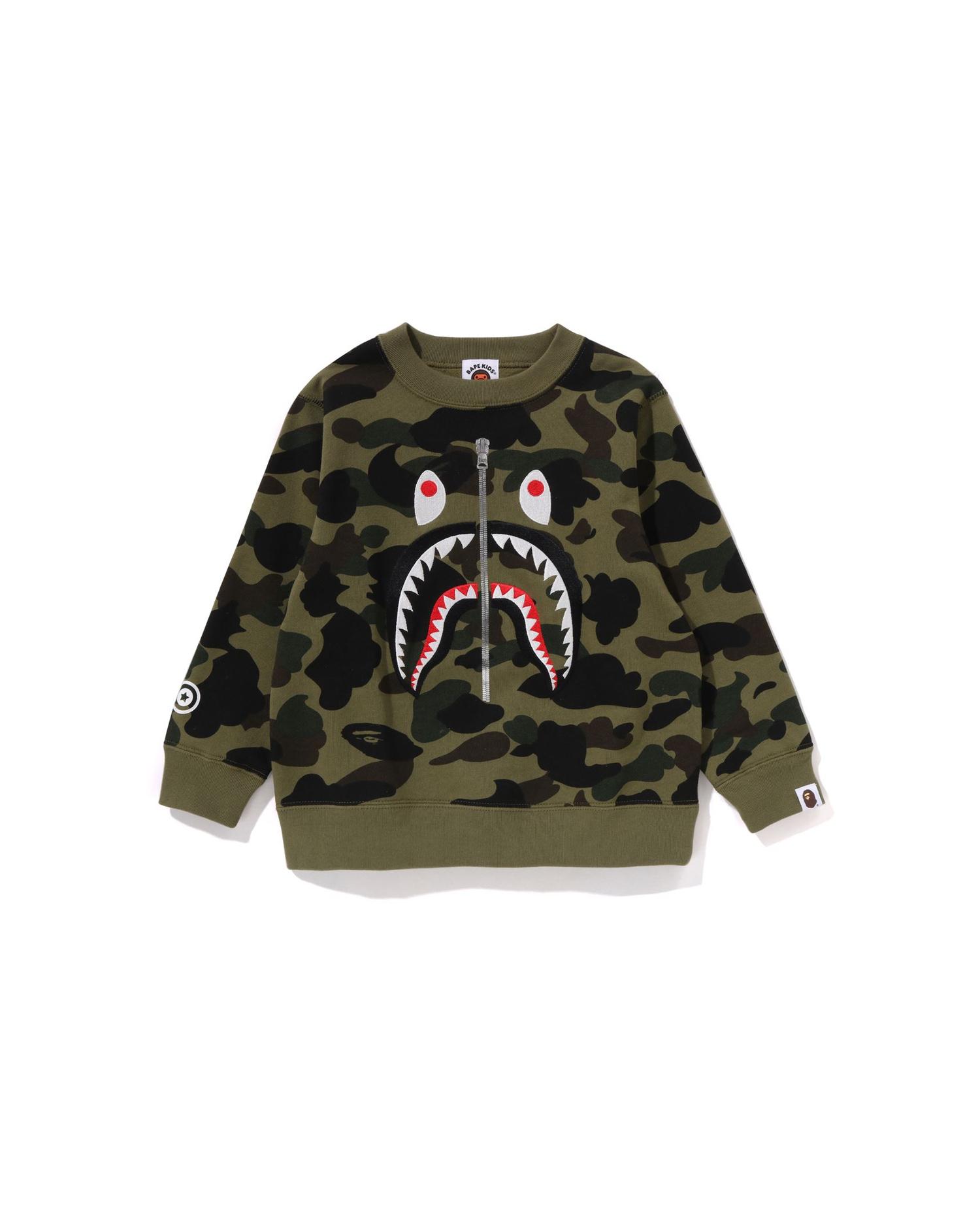 Kids 1st Camo Shark Crewneck Sweatshirt by BAPE