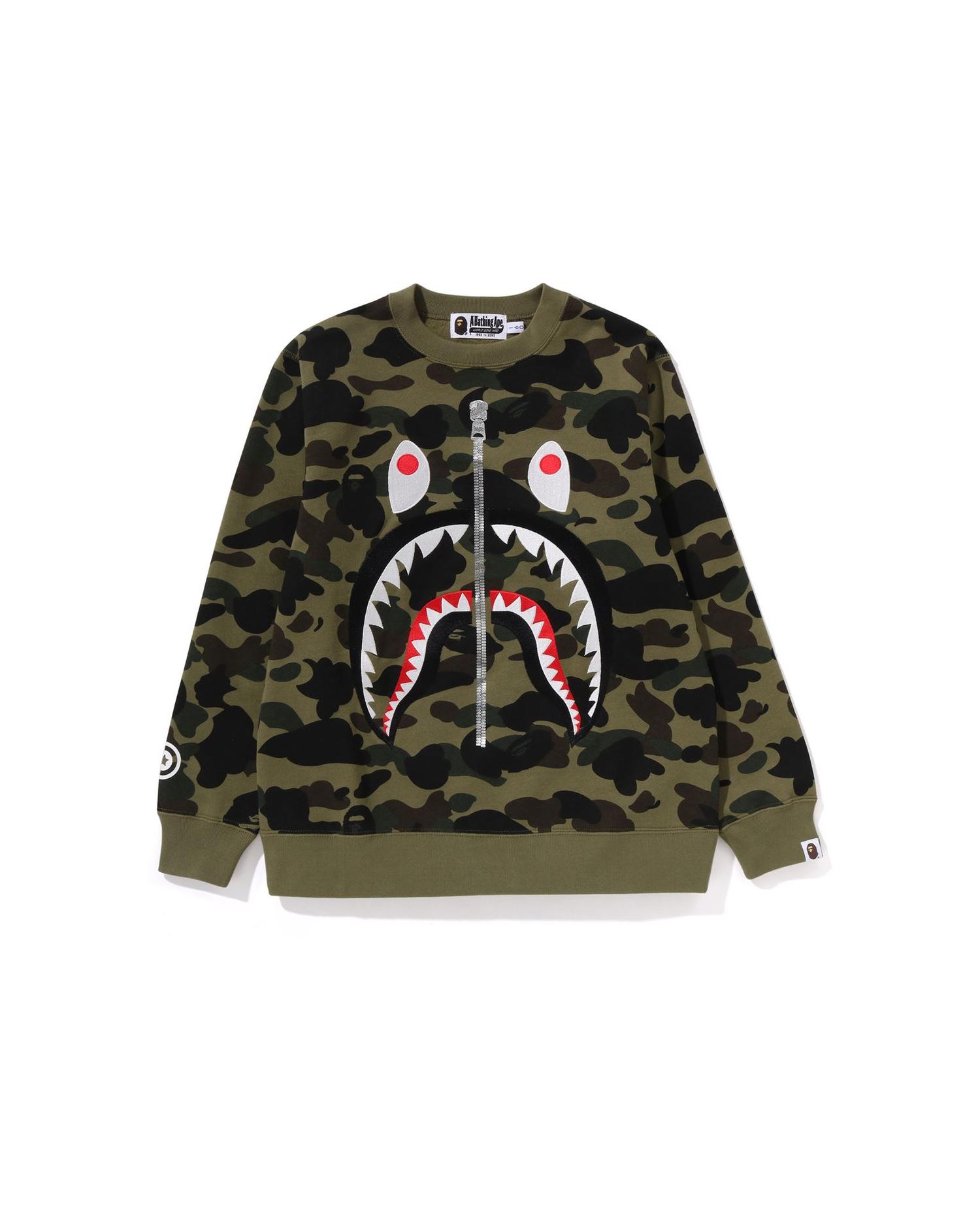 Kids 1st Camo Shark Crewneck Sweatshirt Jr by BAPE