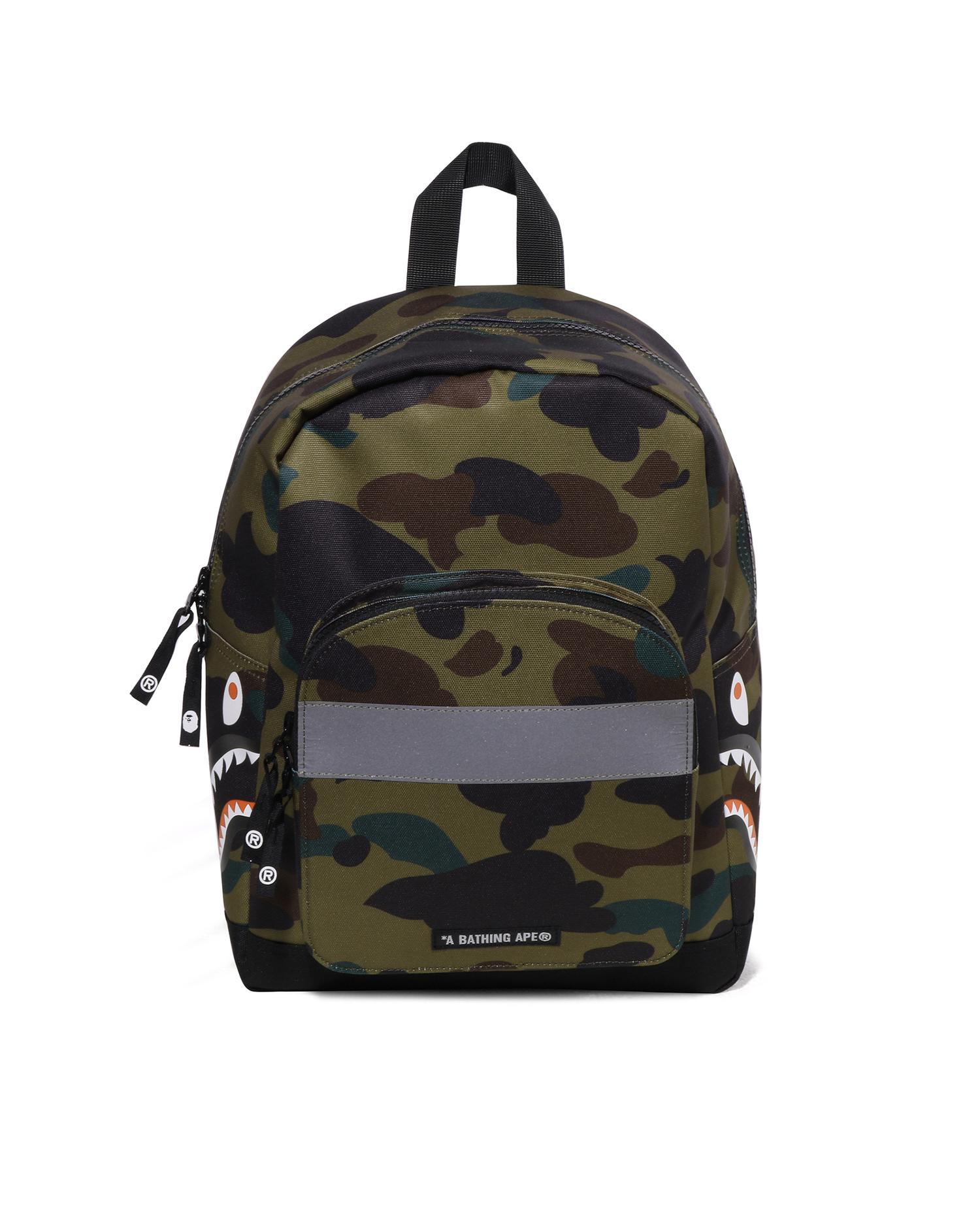 Kids 1st camo shark daypack by BAPE