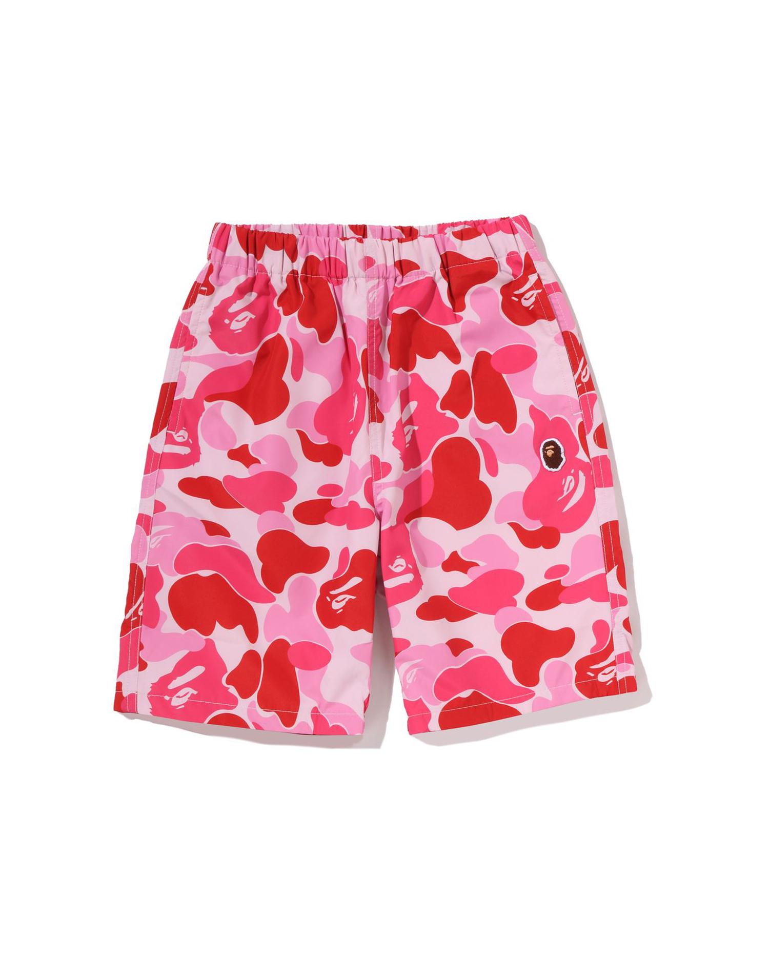 Kids Abc Camo Ape Head One Point Beach Shorts by BAPE