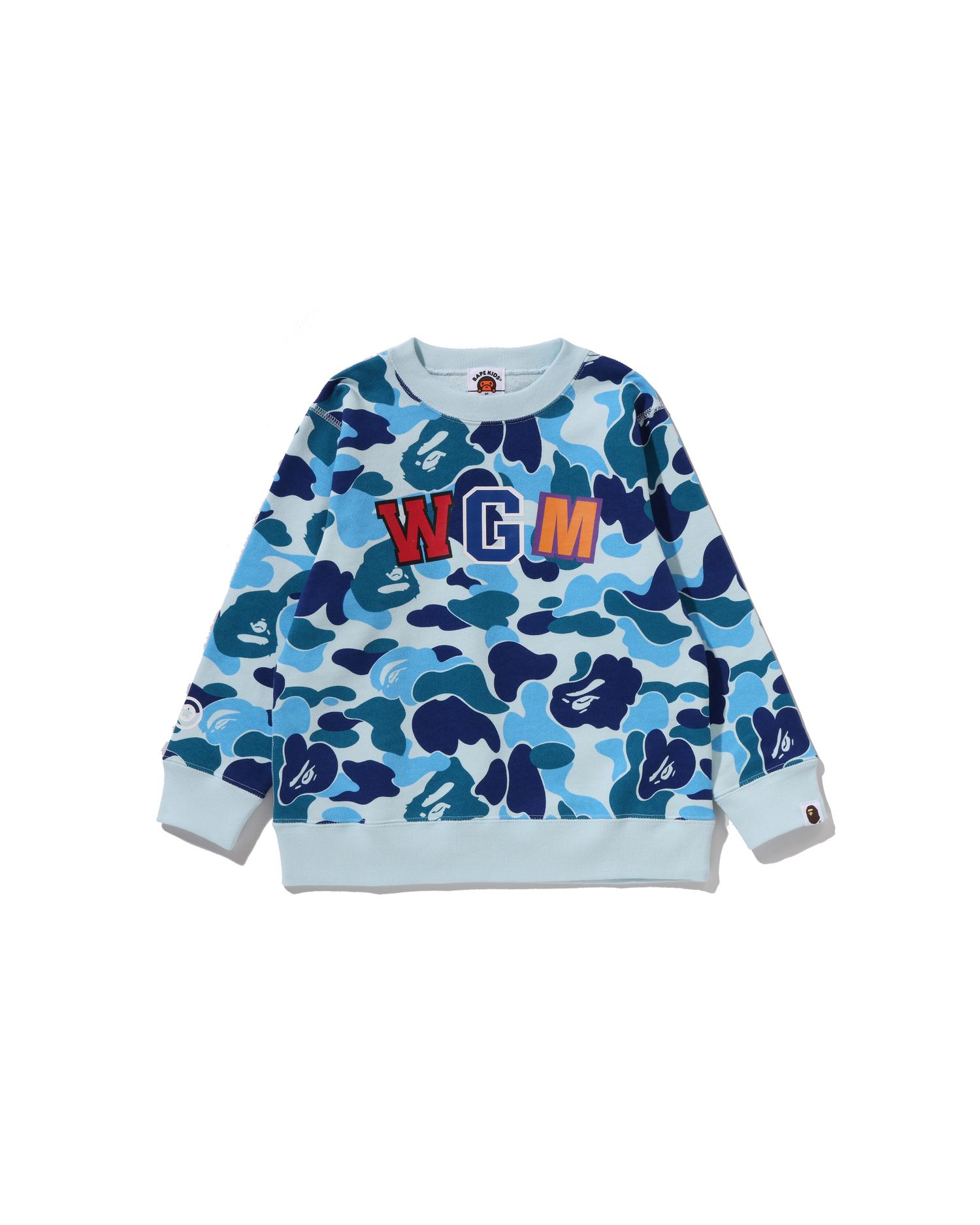 Kids Abc Camo Shark Crewneck Sweatshirt by BAPE