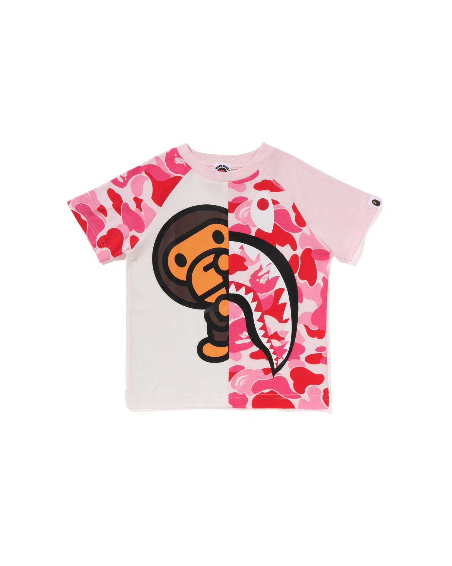 Kids Abc Camo Shark Milo Tee by BAPE