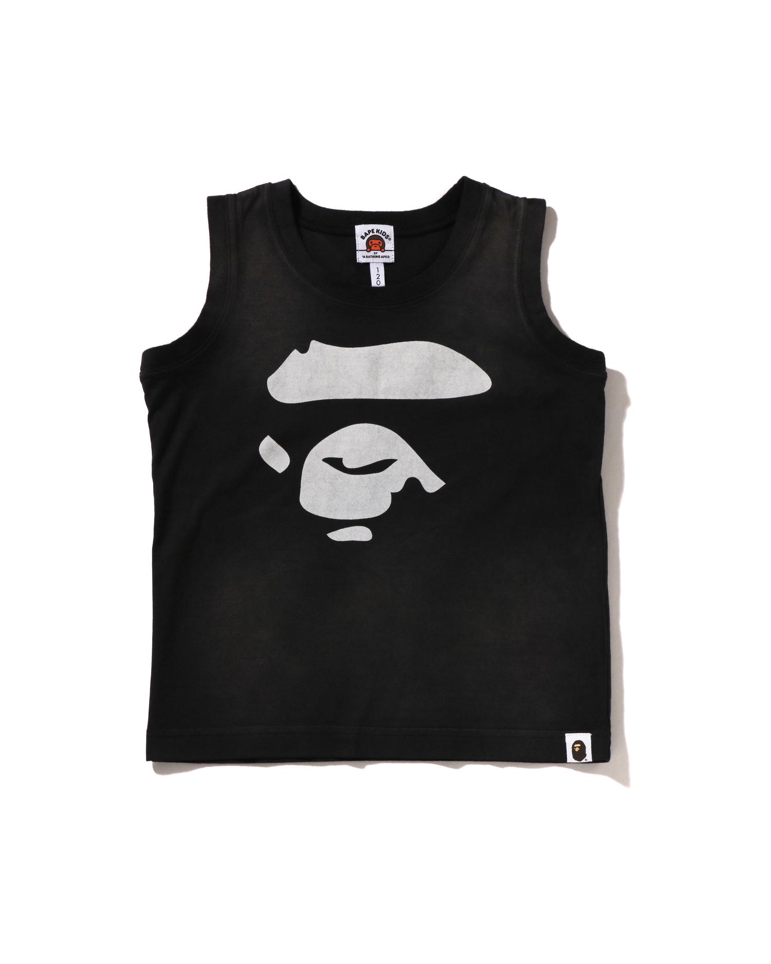 Kids Ape Face Washed Effect Tank Top by BAPE