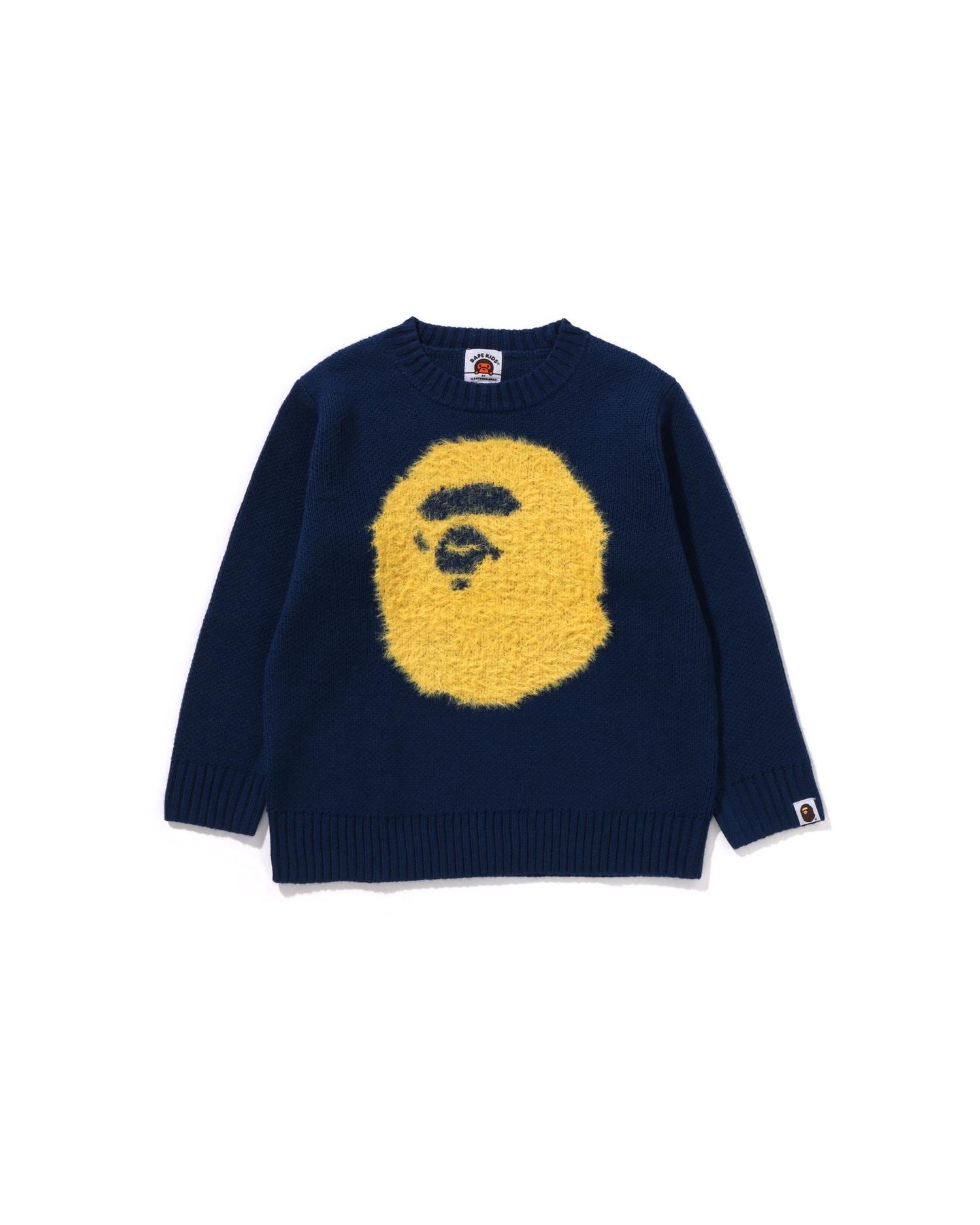 Kids Ape Head Wool Mix Knit Sweater by BAPE