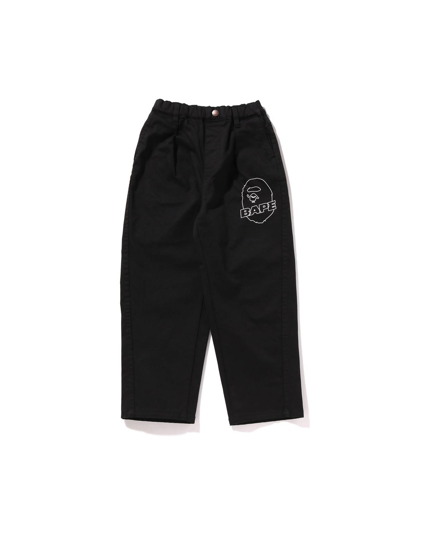 Kids BAPE Ape Head Curved Pants by BAPE