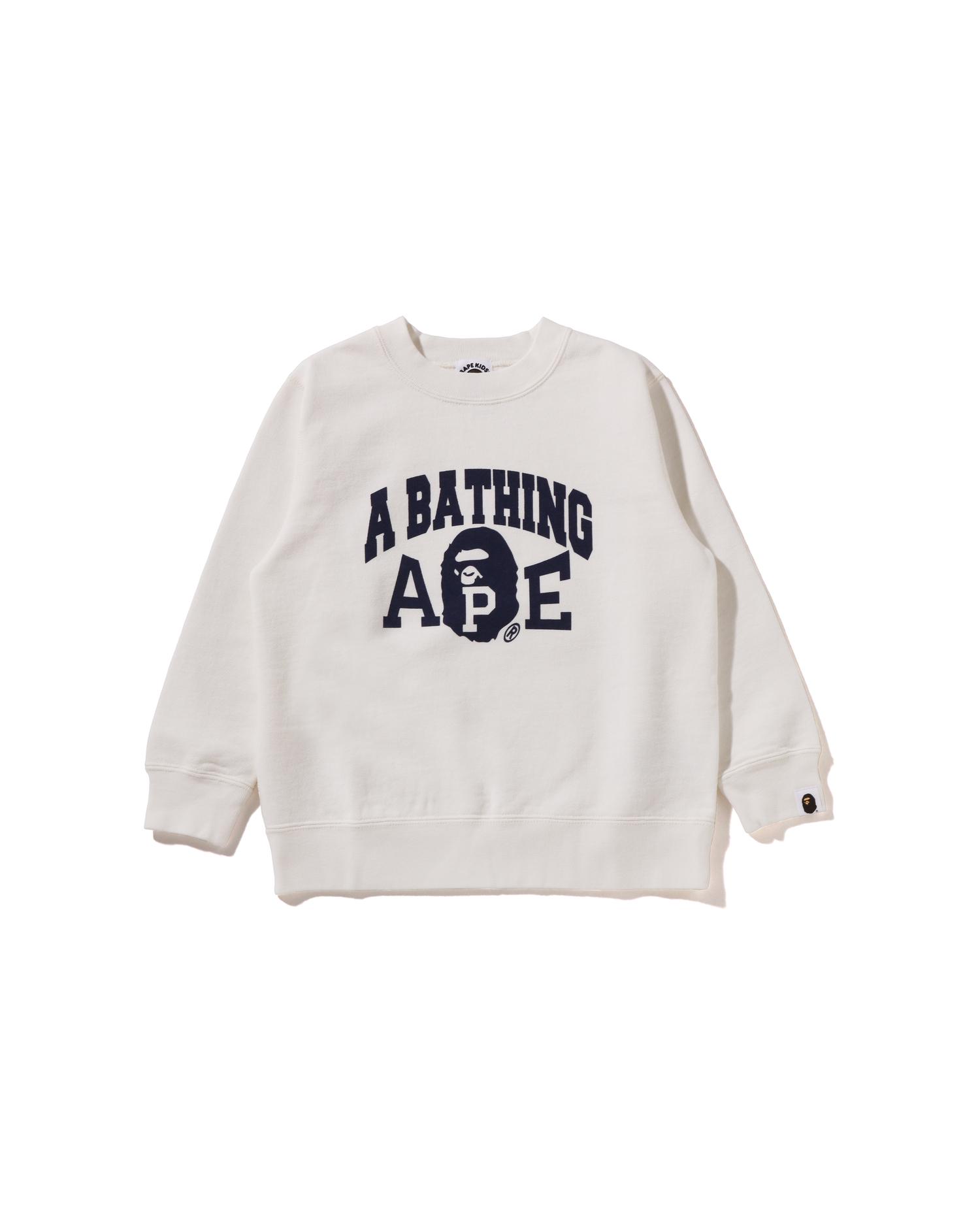 Kids BAPE Washed Effect Crewneck Sweatshirt by BAPE