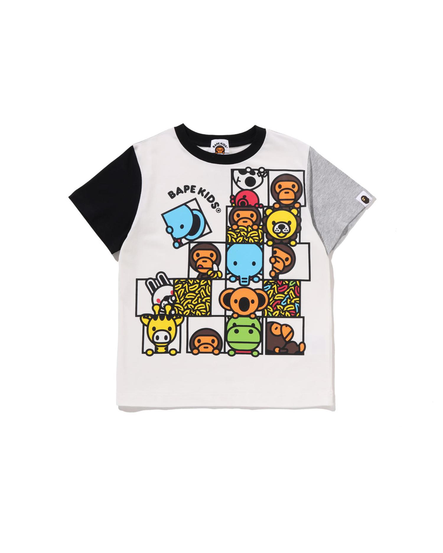 Kids Baby Milo Friends Block Tee by BAPE