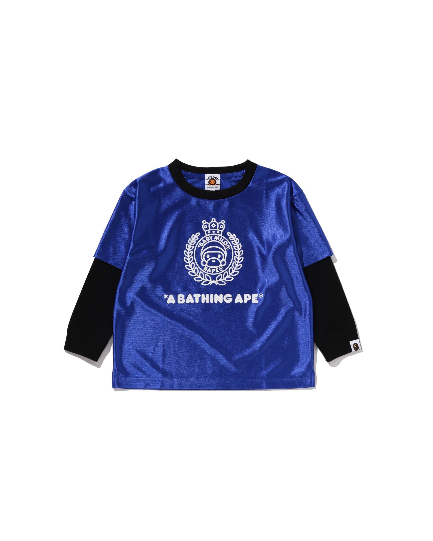 Kids Baby Milo Layered Relaxed Fit Ls Tee by BAPE