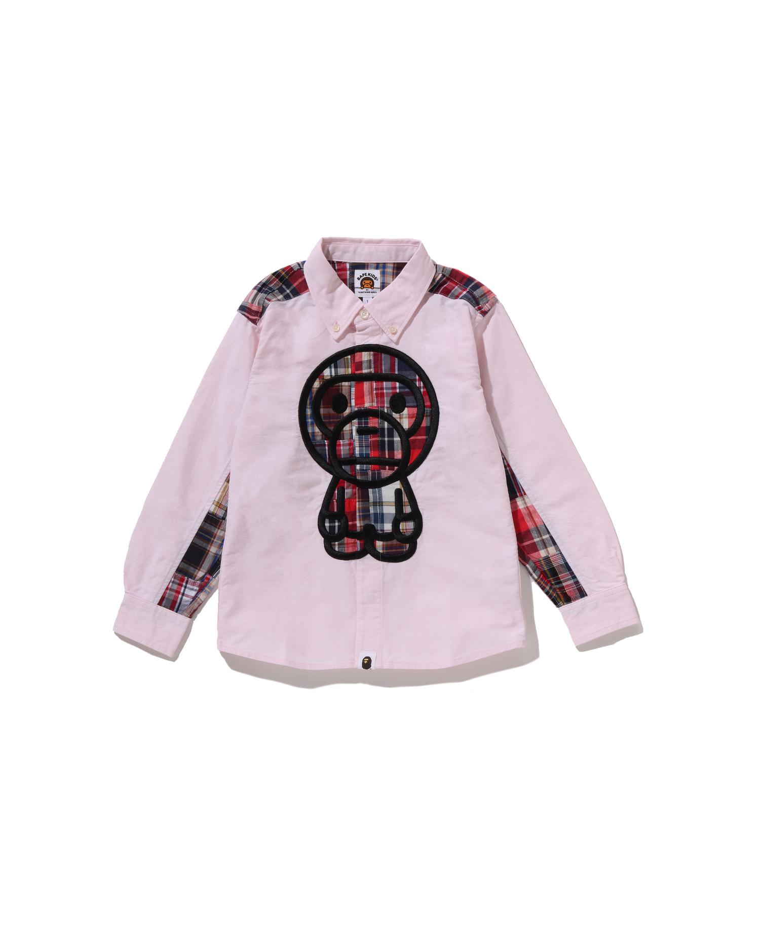 Kids Baby Milo Patch Oxford Bd Shirt by BAPE