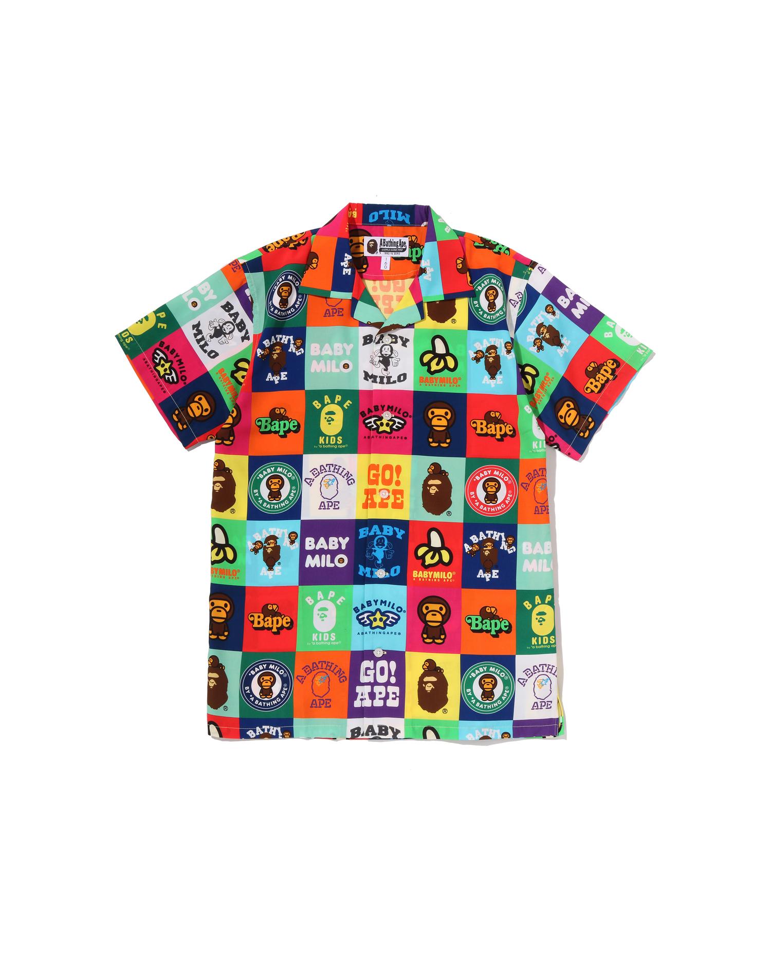 Kids Baby Milo Patchwork Open Collar Shirt Jr by BAPE