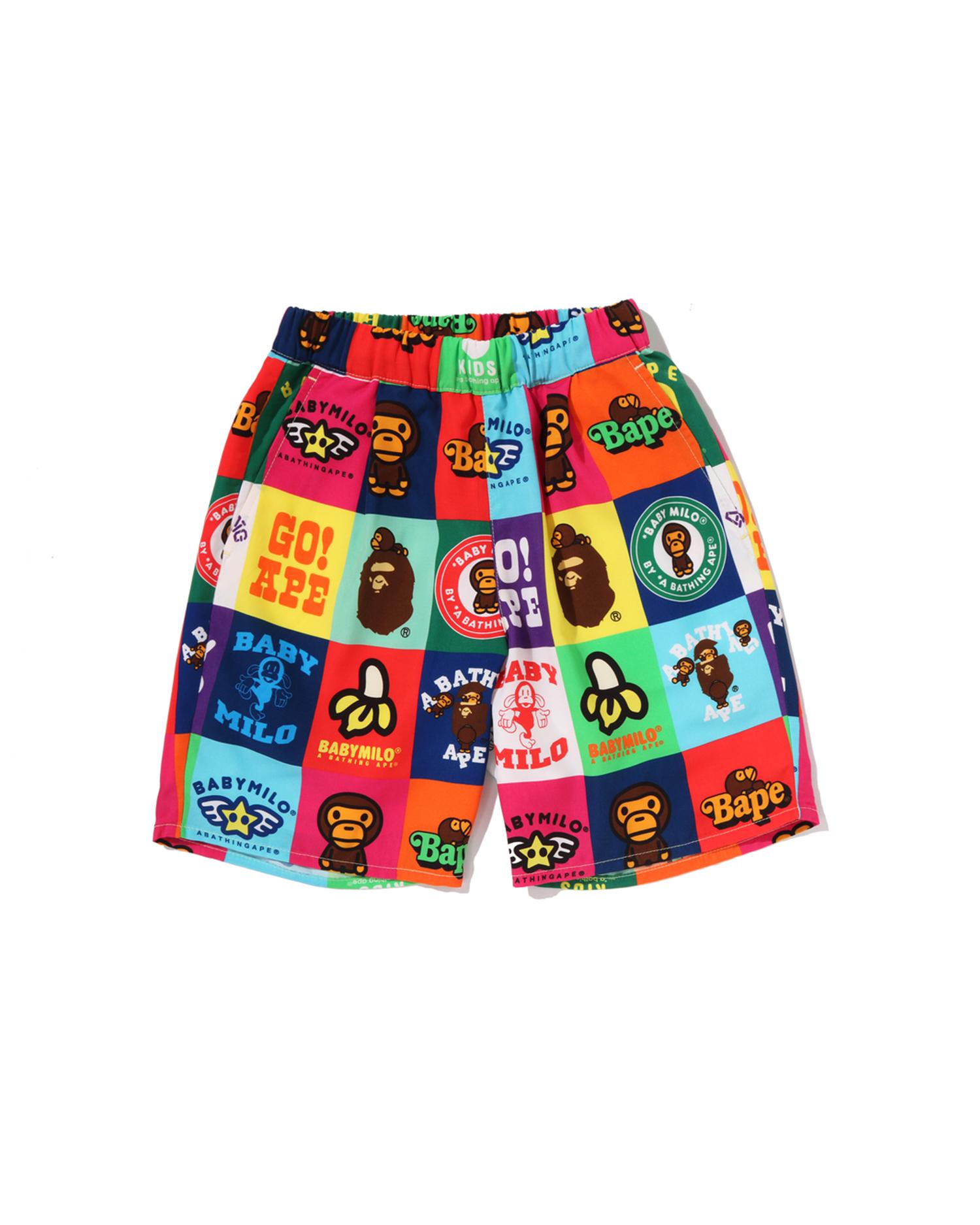 Kids Baby Milo Patchwork Shorts by BAPE
