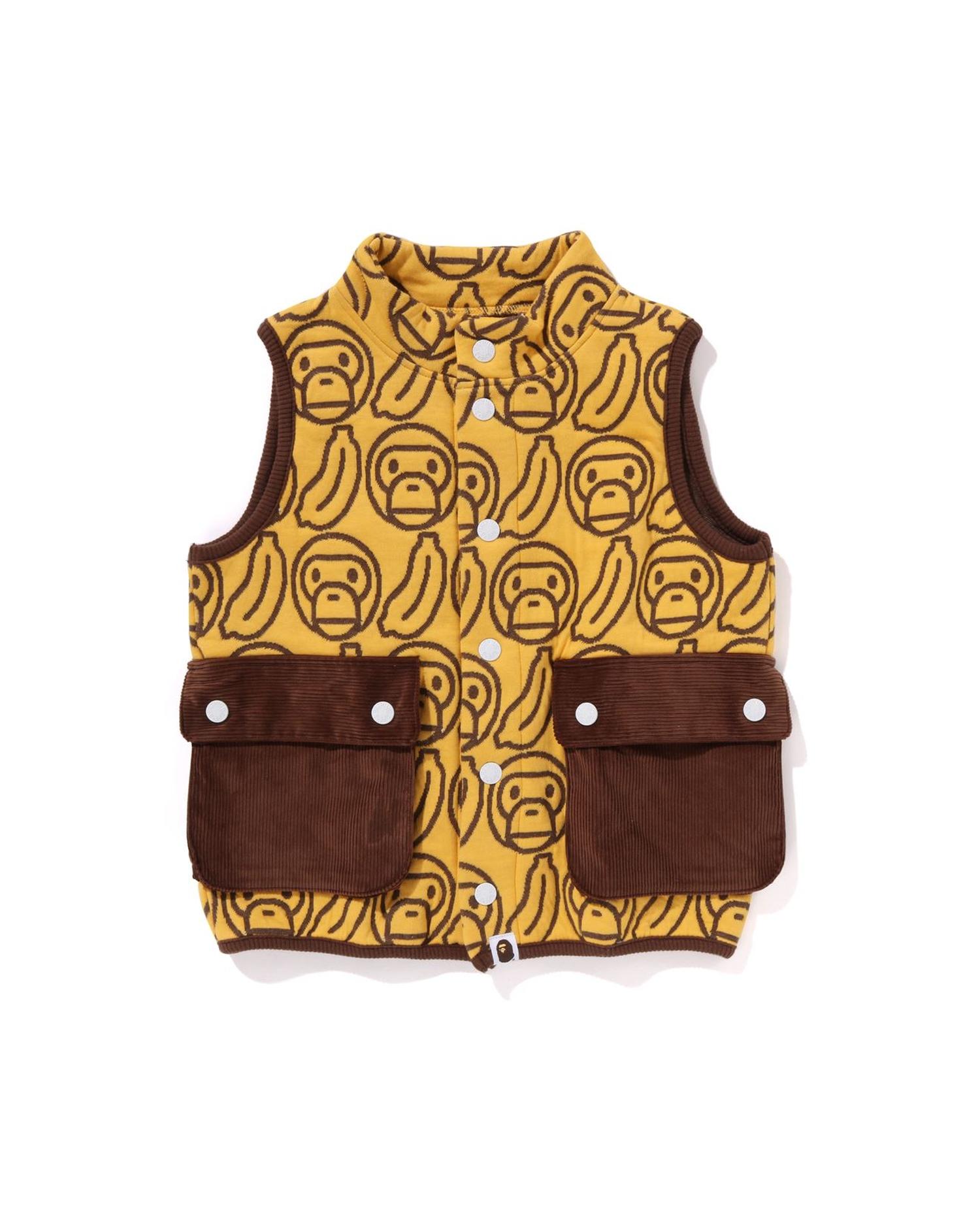 Kids Banana Milo Knit Jacquard Vest by BAPE