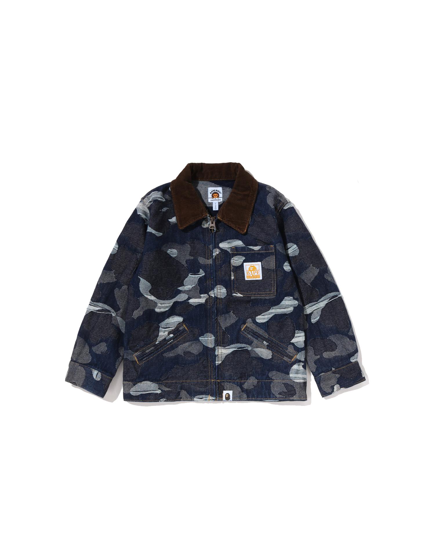 Kids Camo Jacquard Denim Jacket by BAPE