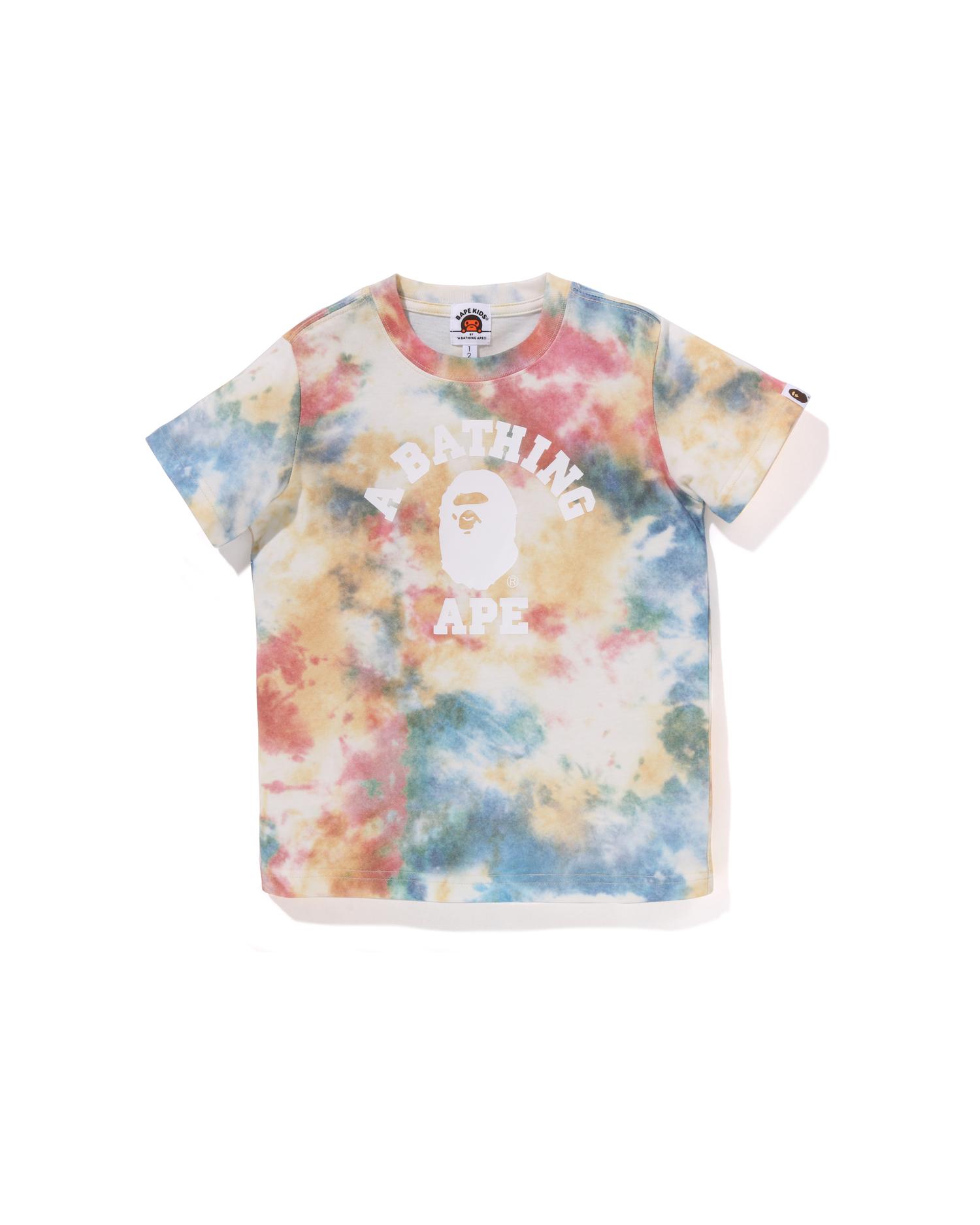 Kids College Tie Dye Tee by BAPE