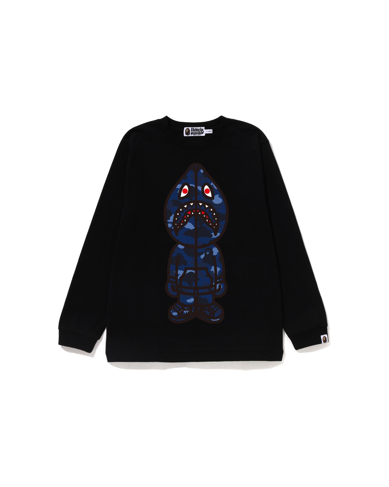 Kids Color Camo Shark Seijin Ls Tee Jr by BAPE