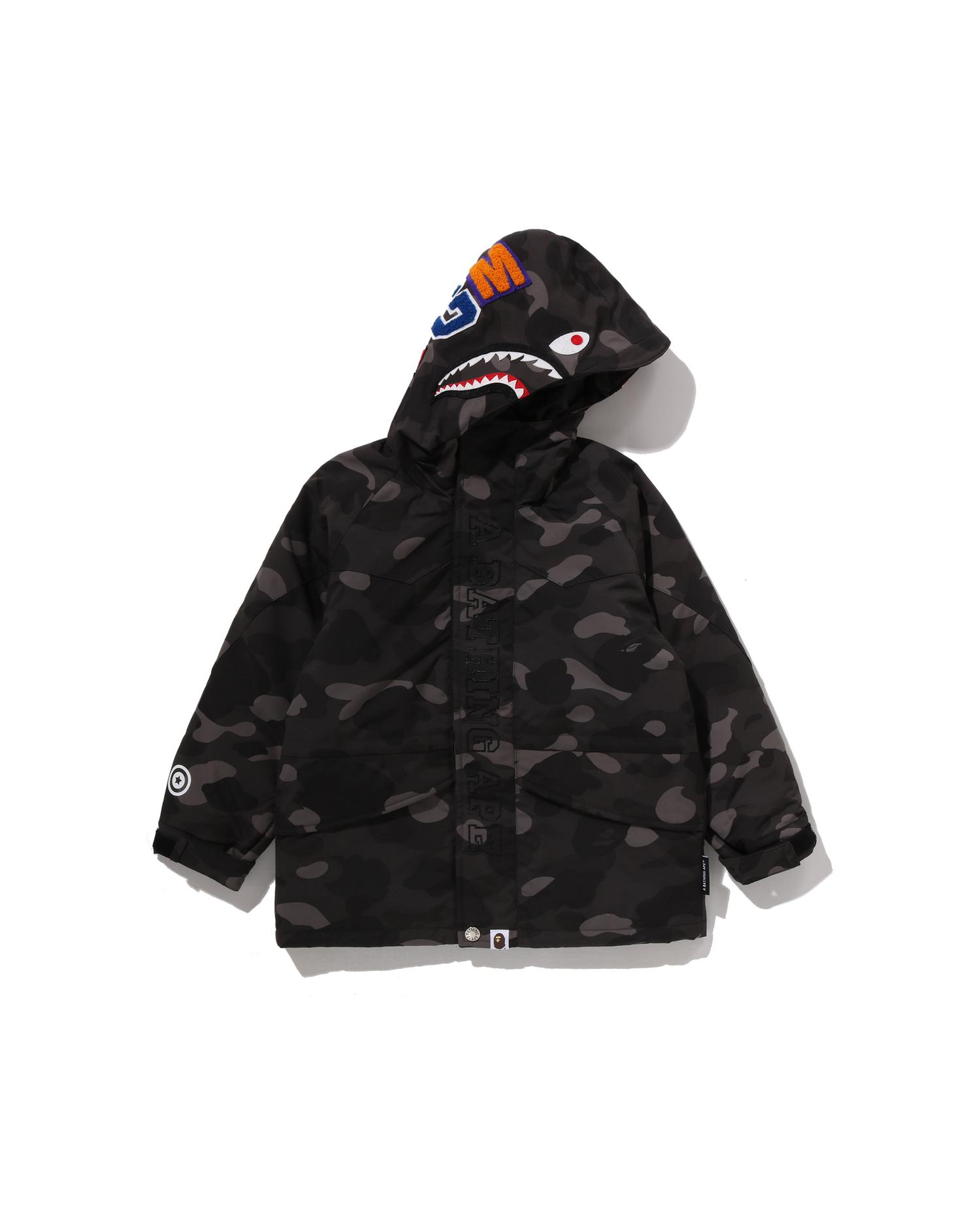 Kids Color Camo Shark Snowboard Jacket by BAPE