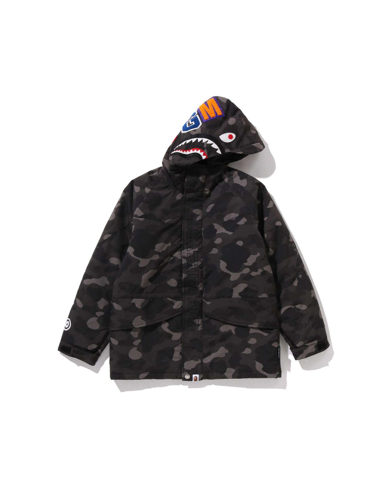 Kids Color Camo Shark Snowboard Jacket Jr by BAPE