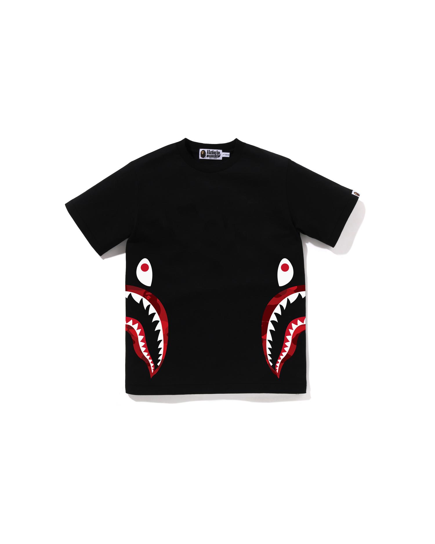 Kids Color Camo Side Shark Tee Jr by BAPE