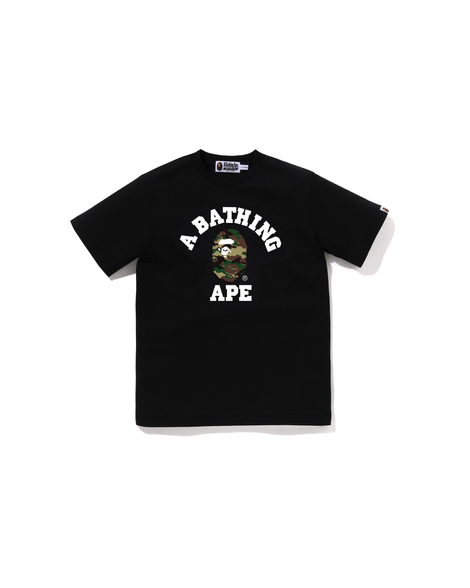 Kids Glitch Woodland Camo College Tee Jr by BAPE