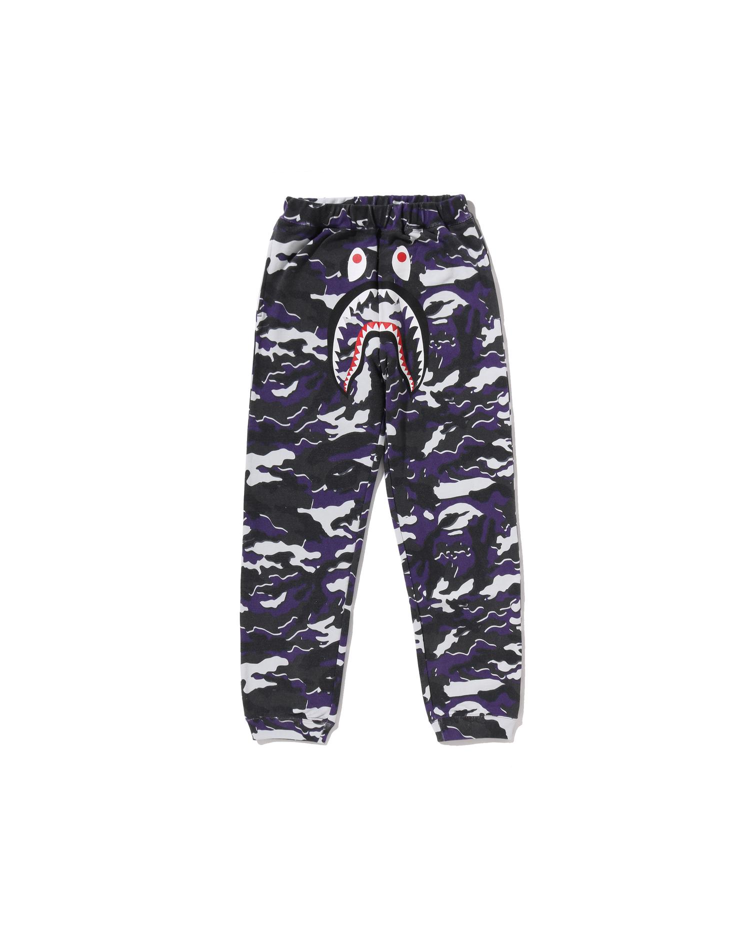 Kids Glitch Woodland Camo Shark Sweat Pants Jr by BAPE