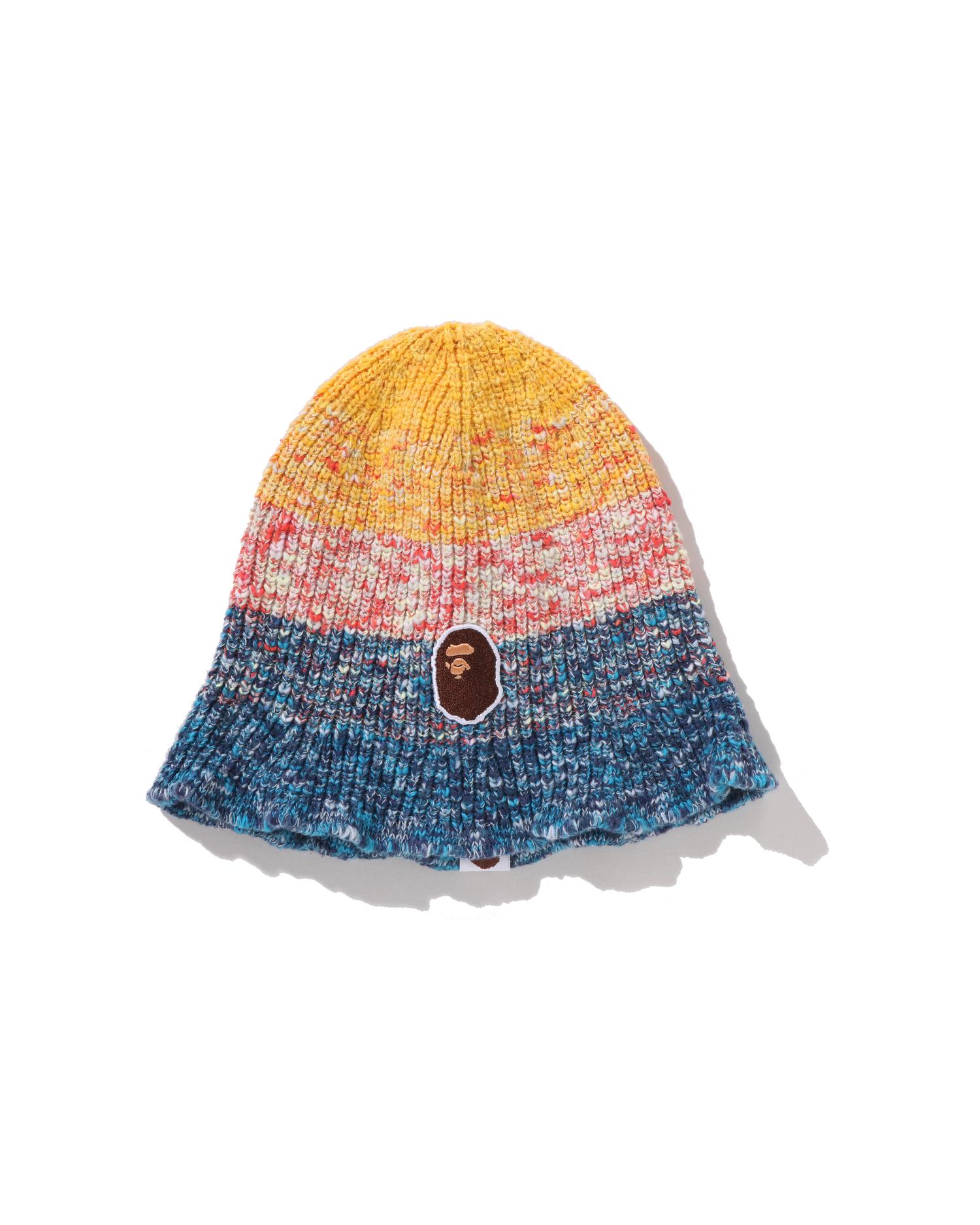 Kids Gradation Ape Head Knit Cap by BAPE