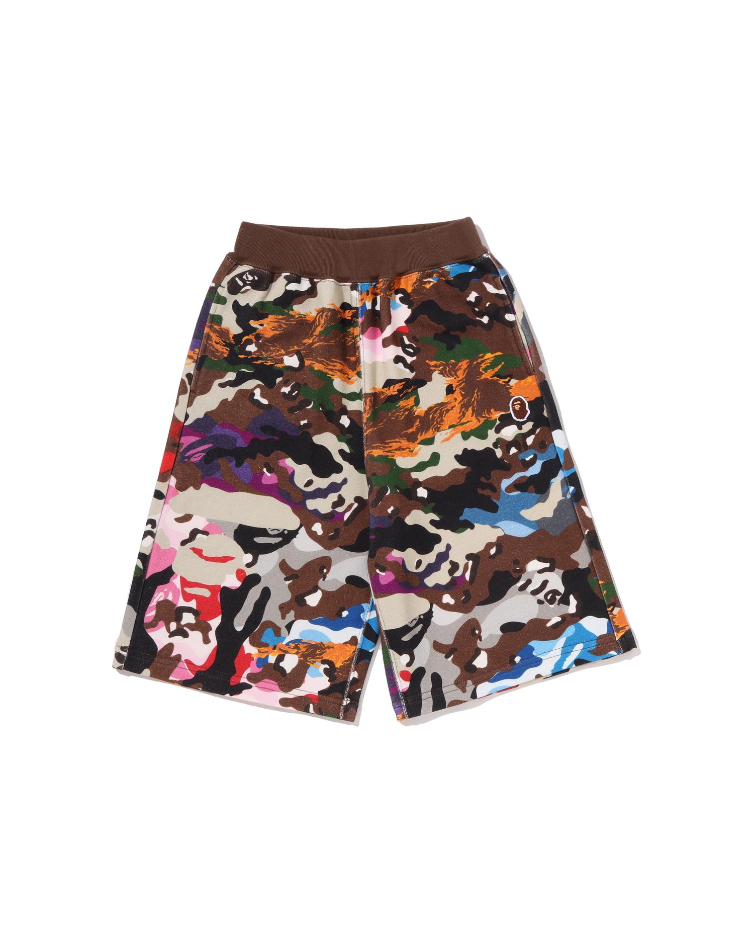Kids Hybrid Camo One Point Shorts by BAPE
