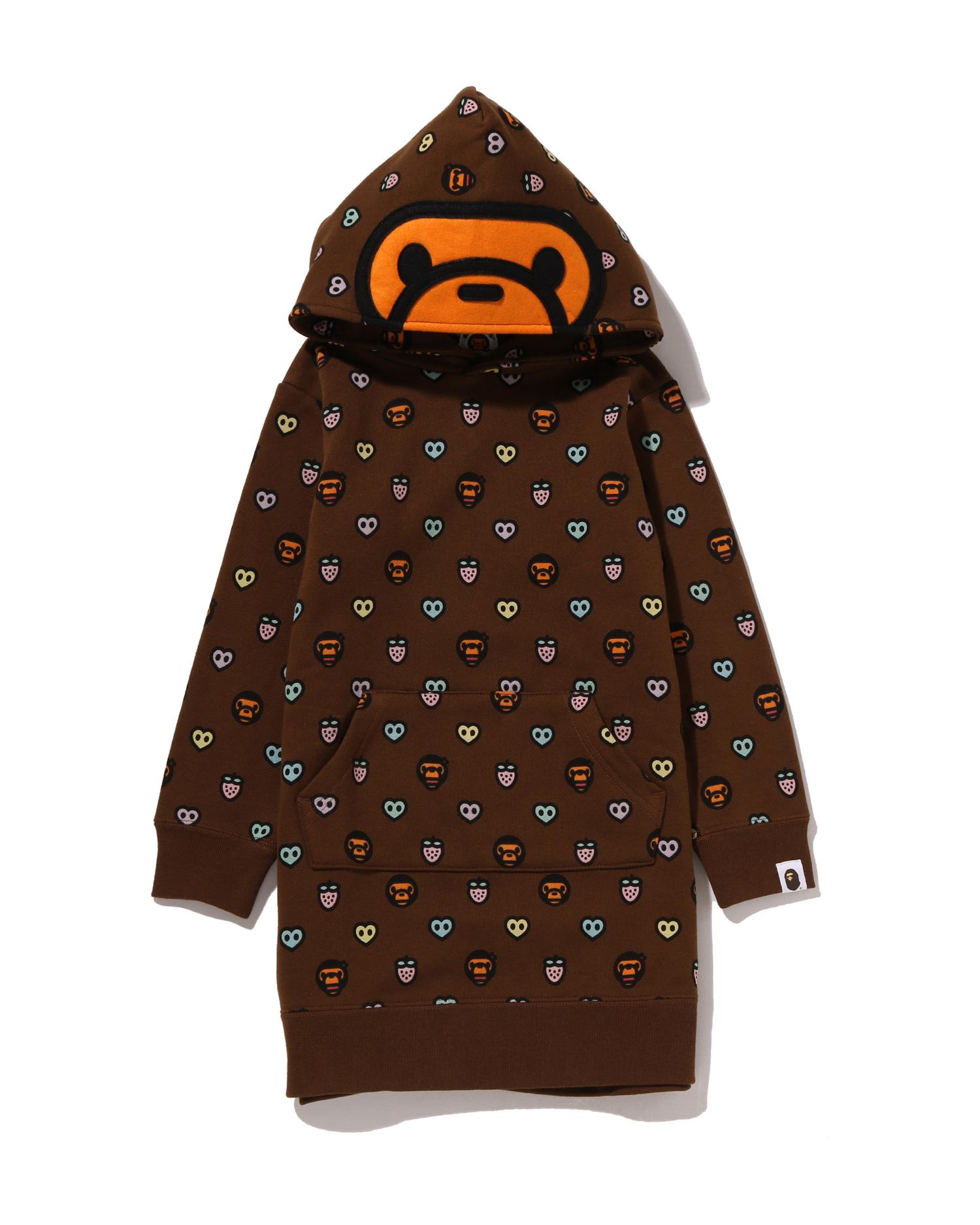 Kids Milogram Sweets Pattern Hoodie Dress by BAPE