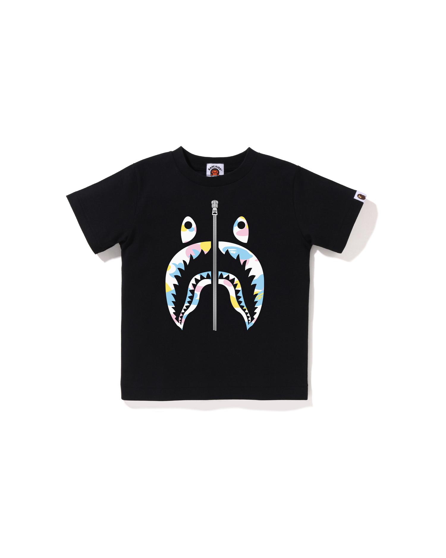 Kids New Multi Camo Shark Tee by BAPE