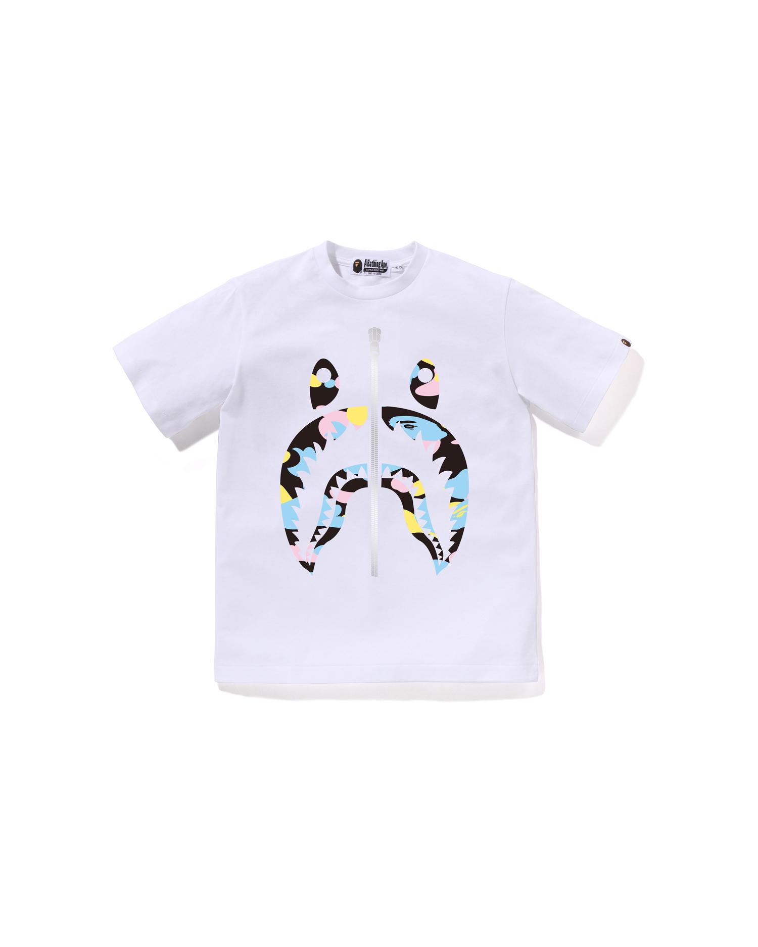 Kids New Multi Camo Shark Tee Jr by BAPE