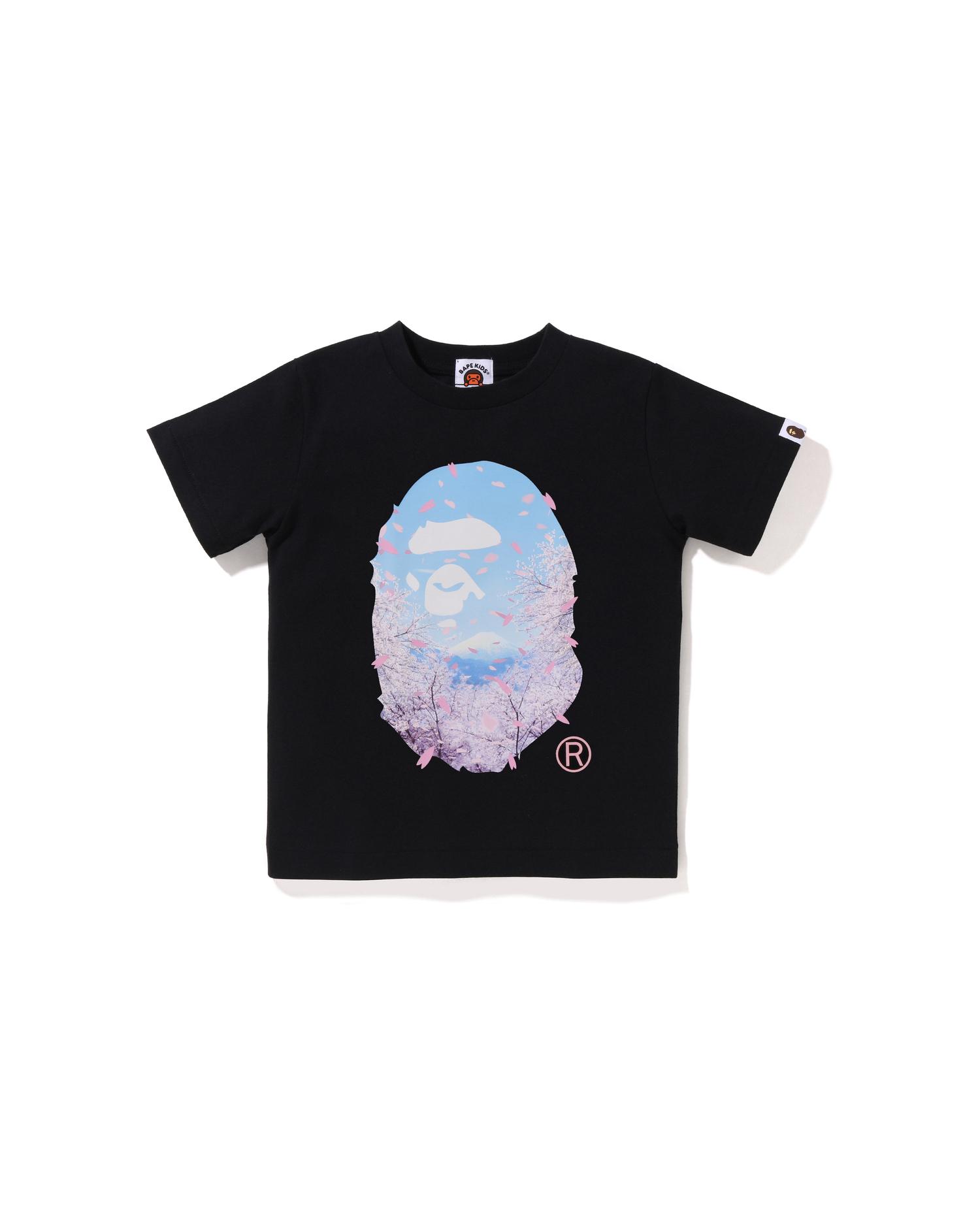 Kids Sakura Photo Ape Head Tee by BAPE