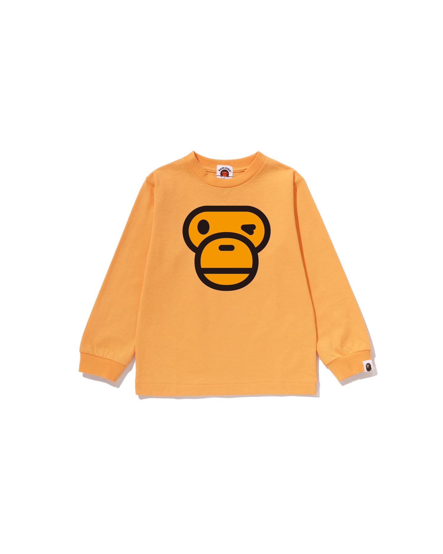 Kids Winking Milo Face Ls Tee by BAPE