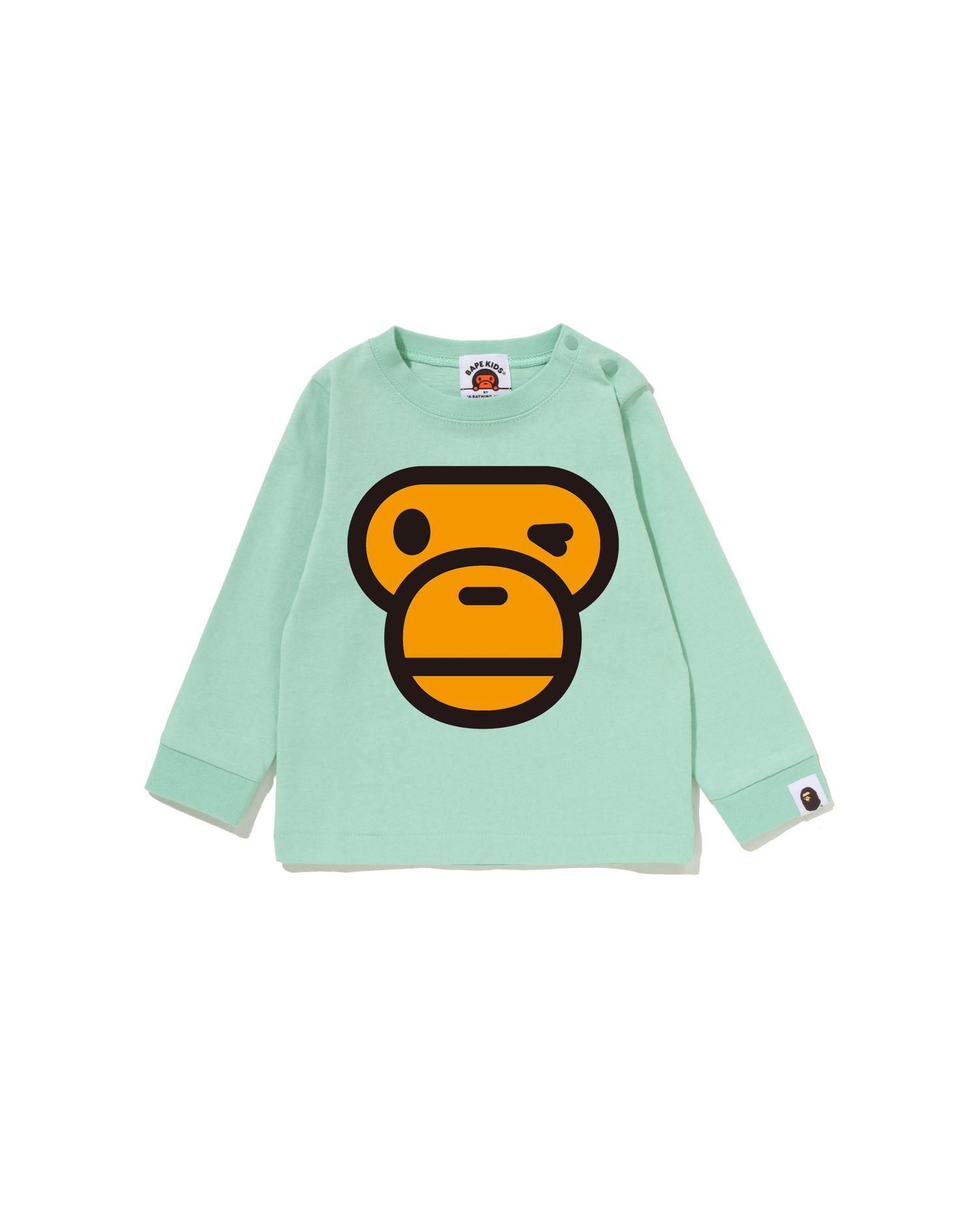 Kids Winking Milo Face Ls Tee by BAPE