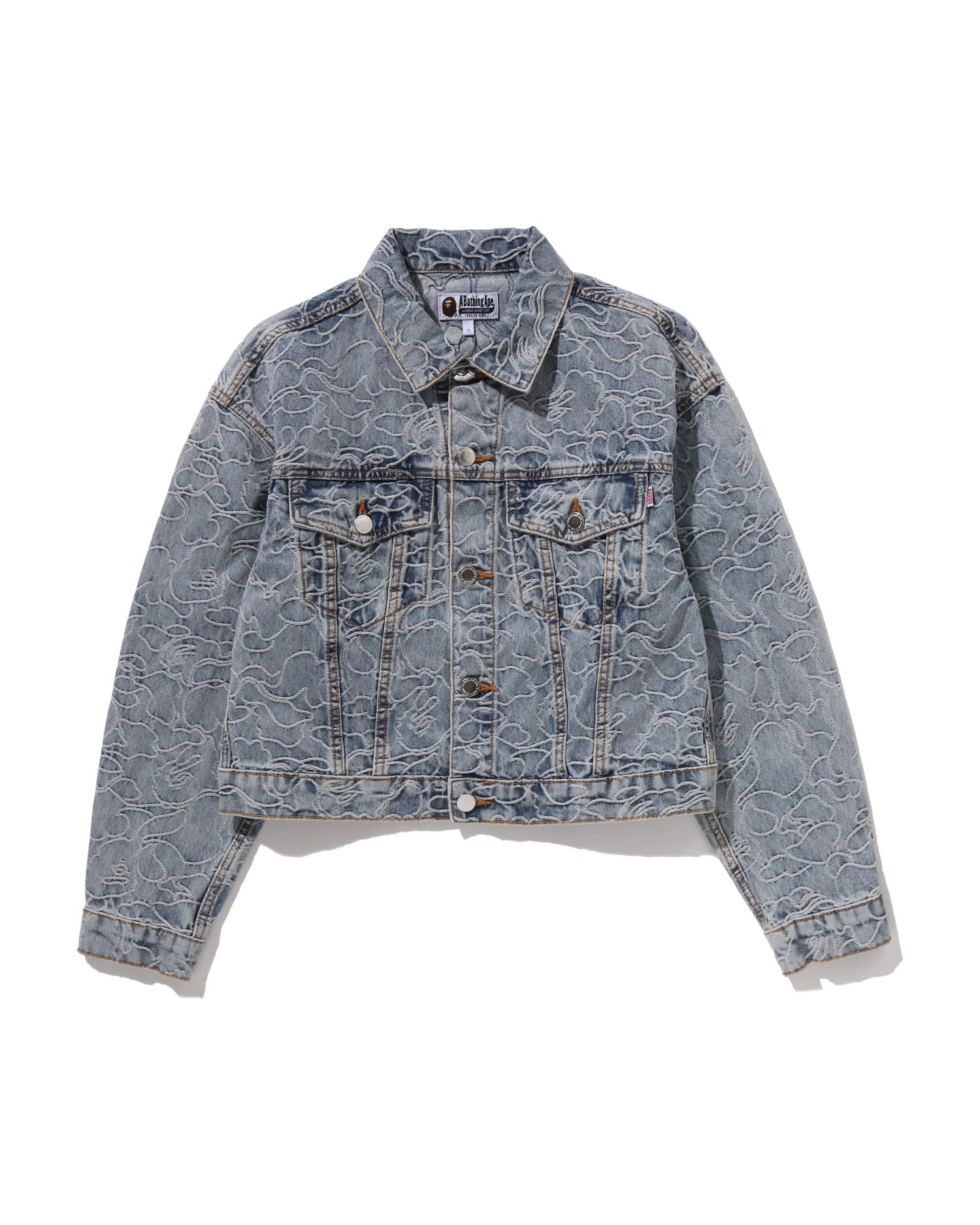 Line Camo Cropped Denim Jacket by BAPE