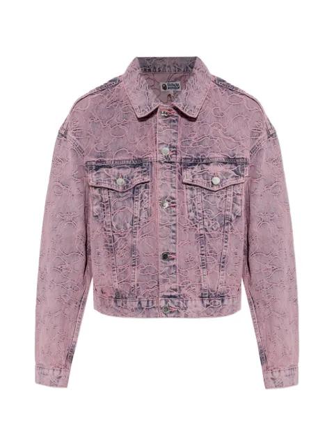 Line Camo patterned denim jacket by BAPE