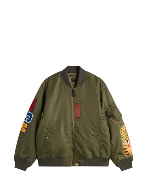 MA-1 graphic-appliqué bomber jacket by BAPE