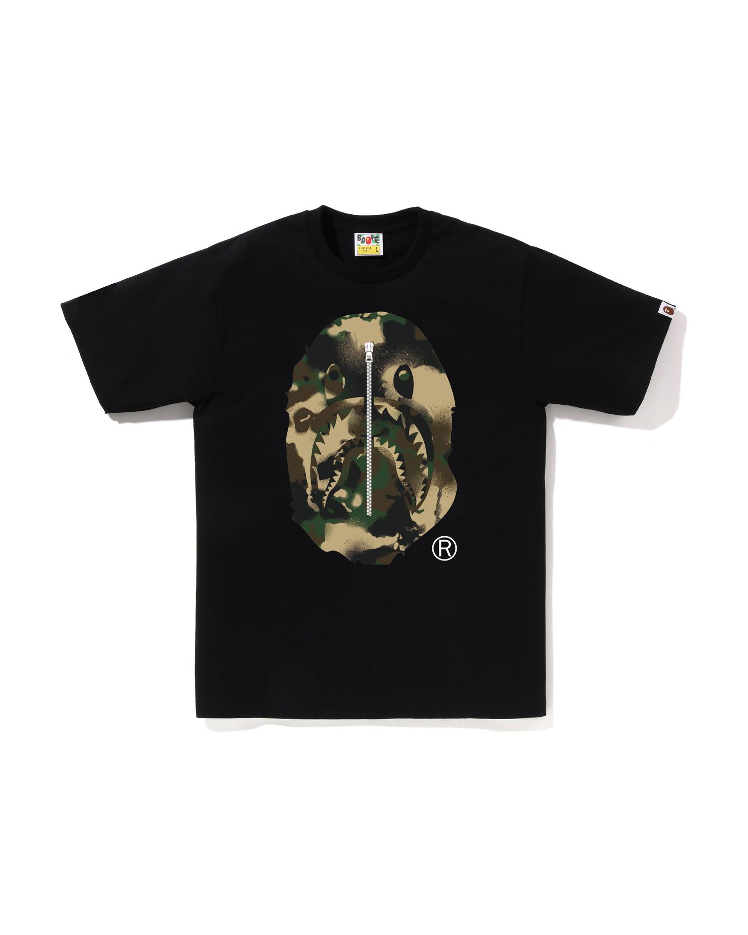 Map Camo Ape Head Shark Tee by BAPE