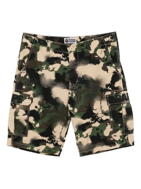 Map Camo cargo shorts by BAPE