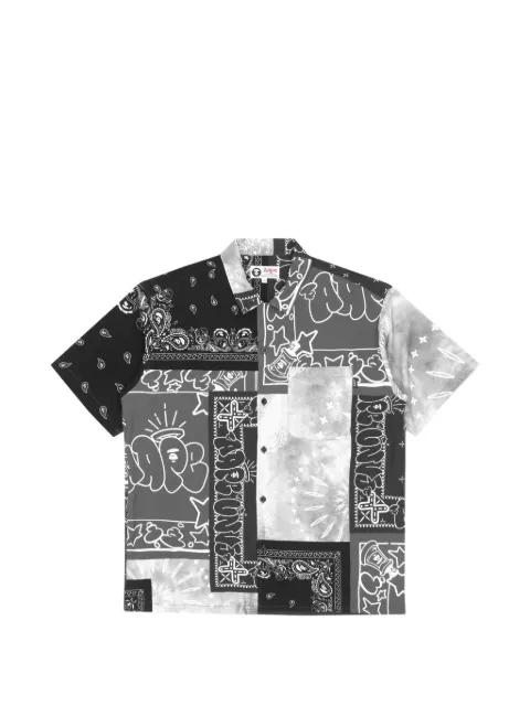 Moonface bandana-print shirt by BAPE