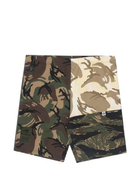 Moonface camo-blocked shorts by BAPE