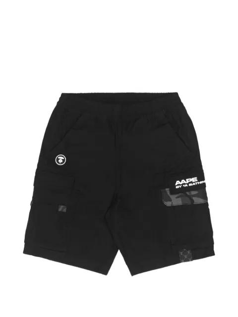 Moonface camo cargo shorts by BAPE