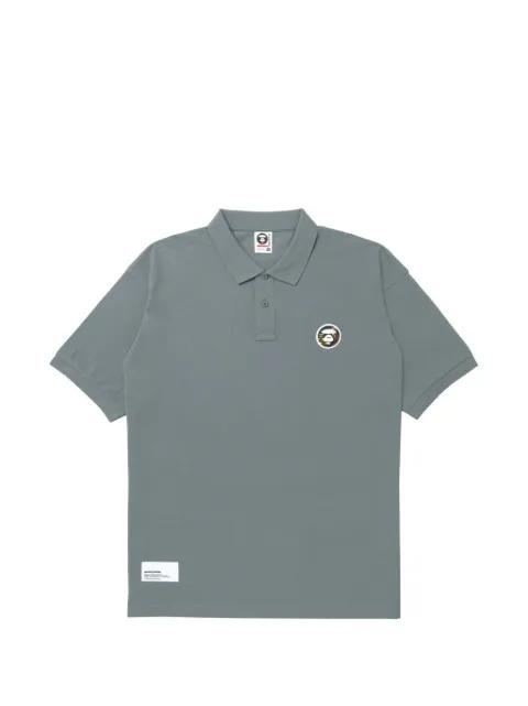 Moonface camo-patch polo shirt by BAPE