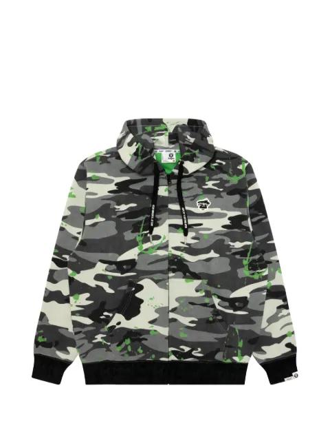 Moonface camo-print hoodie by BAPE