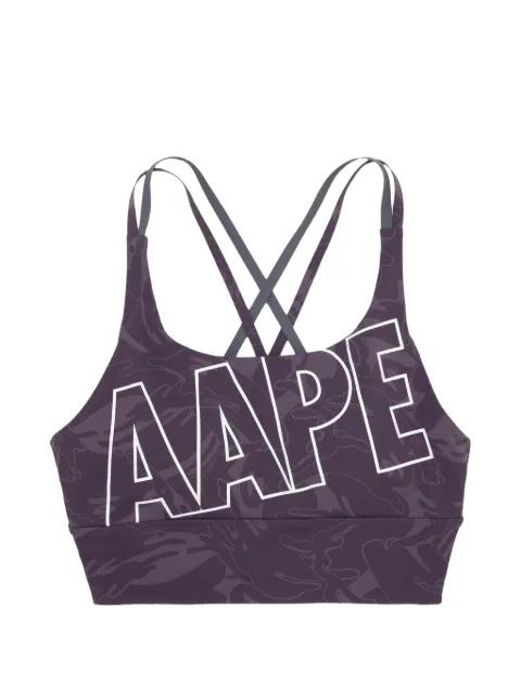 Moonface camo-print sports top by BAPE