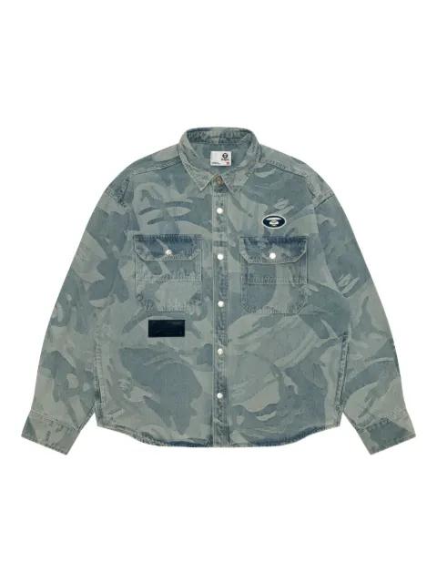 Moonface camouflage patch shirt by BAPE